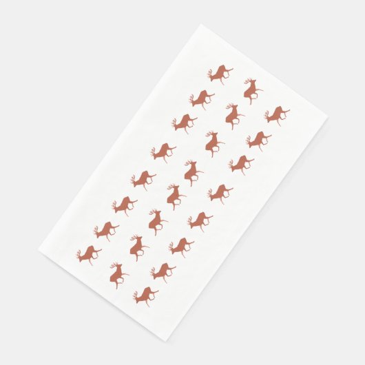 Bruin deer Walking Festive Pattern Servet (Hoek)