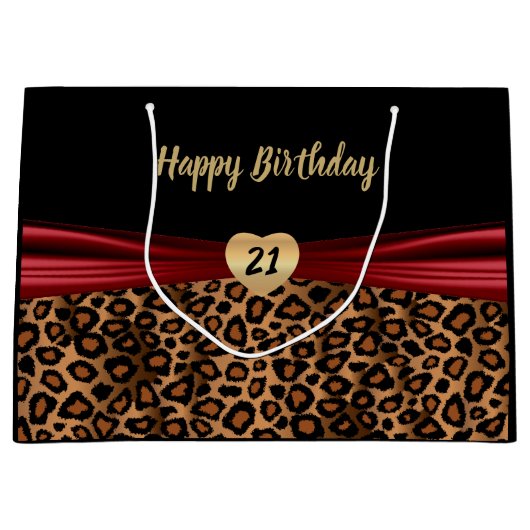 bruin design large cadeautasje (Voorkant)