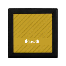 Bruin, diagonaal getextureerd plastic, douanenaam cadeaudoosje