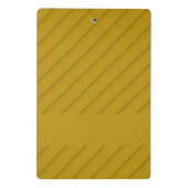 Bruin, diagonaal getextureerd plastic, douanenaam mini klembord (Achterkant)