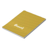 Bruin, diagonaal getextureerd plastic, douanenaam notitieblok (Linkerzijde)