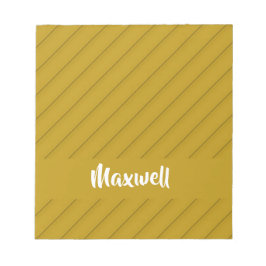 Bruin, diagonaal getextureerd plastic, douanenaam notitieblok