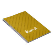 Bruin, diagonaal getextureerd plastic, douanenaam notitieboek (Rechterzijde)