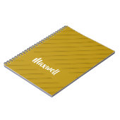 Bruin, diagonaal getextureerd plastic, douanenaam notitieboek (Linkerzijde)