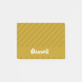 Bruin, diagonaal getextureerd plastic, douanenaam post-it® notes