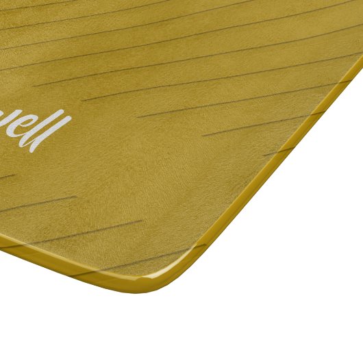 Bruin, diagonaal getextureerd plastic, douanenaam snijplank (Hoek)