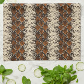 Bruin Diamonds Snake Skin Pattern Theedoek (Gevouwen)