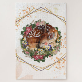 Bruin Dier Graphic, Slapen Fawn Legpuzzel