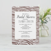 Bruin Dier Zebra Print Stripes Vrijgezellenfeest Kaart (Staand voorkant)