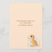 Bruin Dinosaur Theme Bedankkaart (Achterkant)