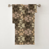 Bruin dog afdrukken bad handdoek (Insitu)