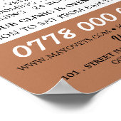 Bruin Dog, Veterinair Bureau Poster (Hoek)