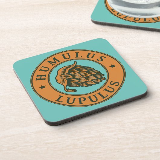  bruin donkergroen hopbier kunststijl bier onderzetter (Linkerzijde)