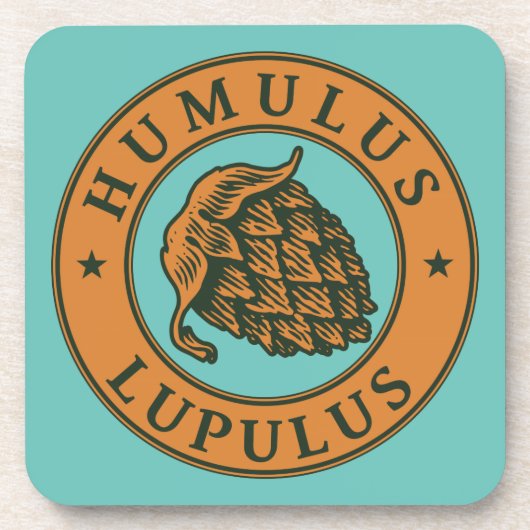  bruin donkergroen hopbier kunststijl bier onderzetter (Voorkant)