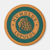  bruin donkergroen hopbier kunststijl magneet (Voorkant)