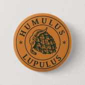  bruin donkergroen hopbier kunststijl ronde button 5,7 cm (Voorkant)