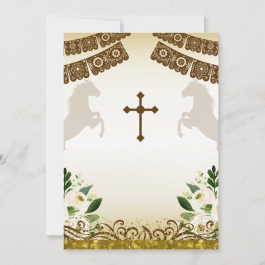 Bruin Doopsel Uitnodiging voor Jongen (Achterkant)