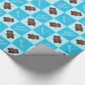 Bruin draag Verpakkend Document Cadeaupapier (Hoek)
