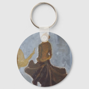 Bruin-dress-Sleutelhanger Sleutelhanger