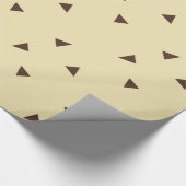 Bruin driehoekspatroon cadeaupapier (Hoek)