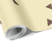 Bruin driehoekspatroon cadeaupapier (Rol Hoek)