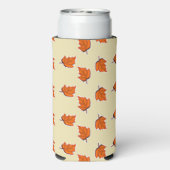 Bruin droog blad patroon tan seltzer blikjeskoeler (Seltzer Achterkant)