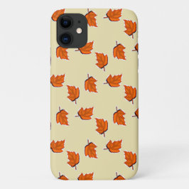 Bruin droog bladpatroon Case-Mate iPhone case