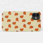 Bruin droog bladpatroon Case-Mate iPhone case (Achterkant (horizontaal))