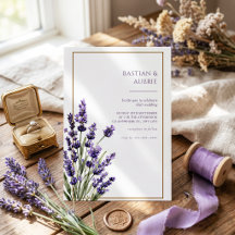 Bruin Dun Frame Paarse Lavendel Tak Trouwfeest