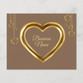 Bruin Eenvoudig Schone Heart Gold Hartelijk dank (Achterkant)