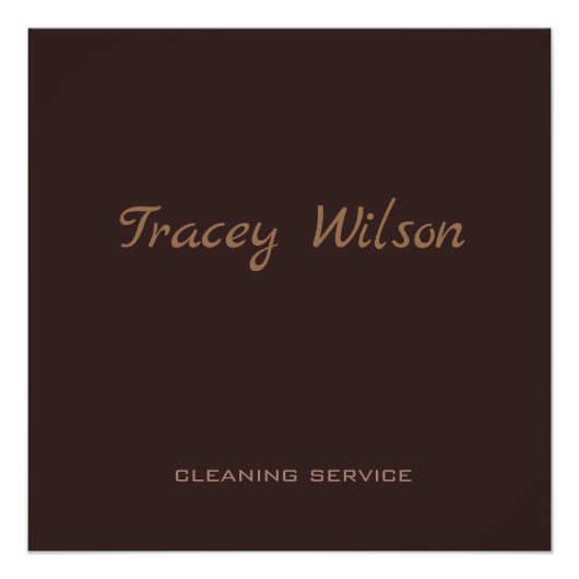 Bruin eenvoudige business perfect poster (Voorkant)