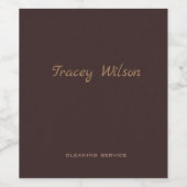 Bruin eenvoudige business wijn etiket (Enkel label)