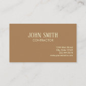 Bruin Eenvoudige Hek Bouwer Aannemer Visitekaartje (Achterkant)