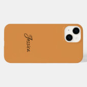 Bruin eenvoudige scriptnaam effen Case-Mate iPhone case (Achterkant (horizontaal))