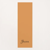 Bruin eenvoudige scriptnaam effen yogamat (Voorkant)