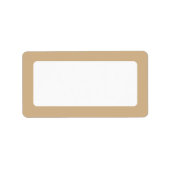 Bruin effen kleur rand blanco etiket (Voorkant)