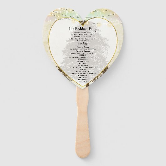 Bruin-eiken-bomen Handwaaier (Achterkant)