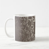 Bruin Elegant Floury Monogram Mok (Links)