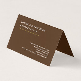 Bruin Elegant Plain Professional Modern Visitekaartje