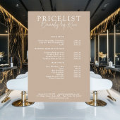 Bruin, Elegant, Salon prijslijst Poster