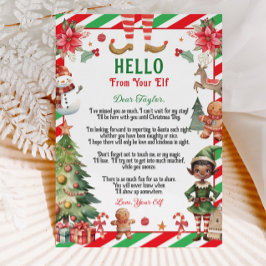 Bruin Elf Terug Aankomst Kerstbrief van Elf