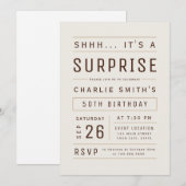 Bruin elke leeftijd Moderne typografie Verrassings Kaart (Voorkant / Achterkant)