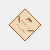 Bruin en beige Afstuderen op maat papier Servet (Hoek)