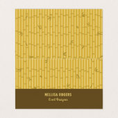 Bruin en Beige Bamboe Houten Achtergrond Visitekaartje (Buitenkant ongevouwen)