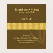 Bruin en Beige Bamboe Houten Achtergrond Visitekaartje (Binnenkant ongevouwen)