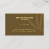 Bruin en Beige Bamboe Houten Achtergrond Visitekaartje (Achterkant)