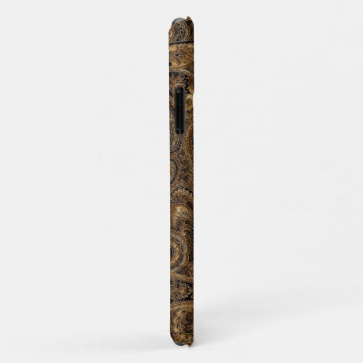 Bruin en beige  bloemig paisley patroon Case-Mate iPhone case (Achterkant/rechts)