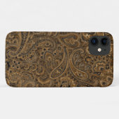 Bruin en beige  bloemig paisley patroon Case-Mate iPhone case (Achterkant (horizontaal))