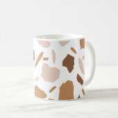 Bruin en beige bruin terrazzo koffiemok (Voorkant rechts)