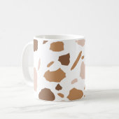Bruin en beige bruin terrazzo koffiemok (Voorkant links)